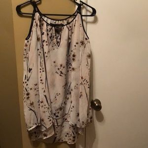 White House Black Market cold shoulder blouse